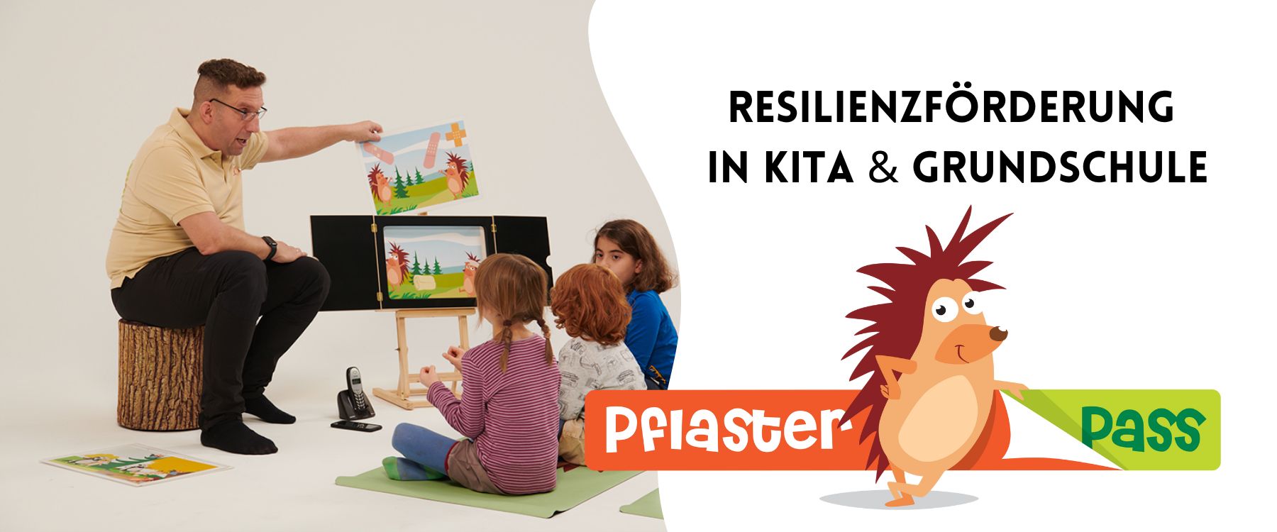 Pflasterpass für Kinder mit Igelchen zur Resilienzförderung