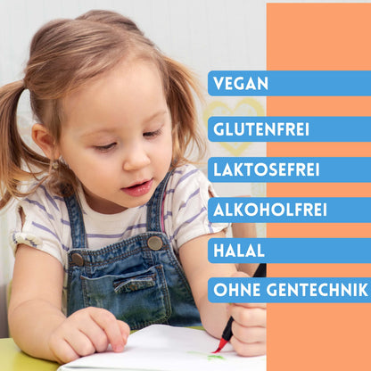 Hokus Fokus Gummies vegan, glutenfrei, laktosefrei, alkoholfrei, halal und ohne Gentechnik – für Kinder ab 3 Jahren