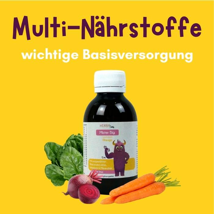 Mister Big Flasche mit Karotten, Roter Beete und Spinat als Multi-Nährstoff-Basisversorgung