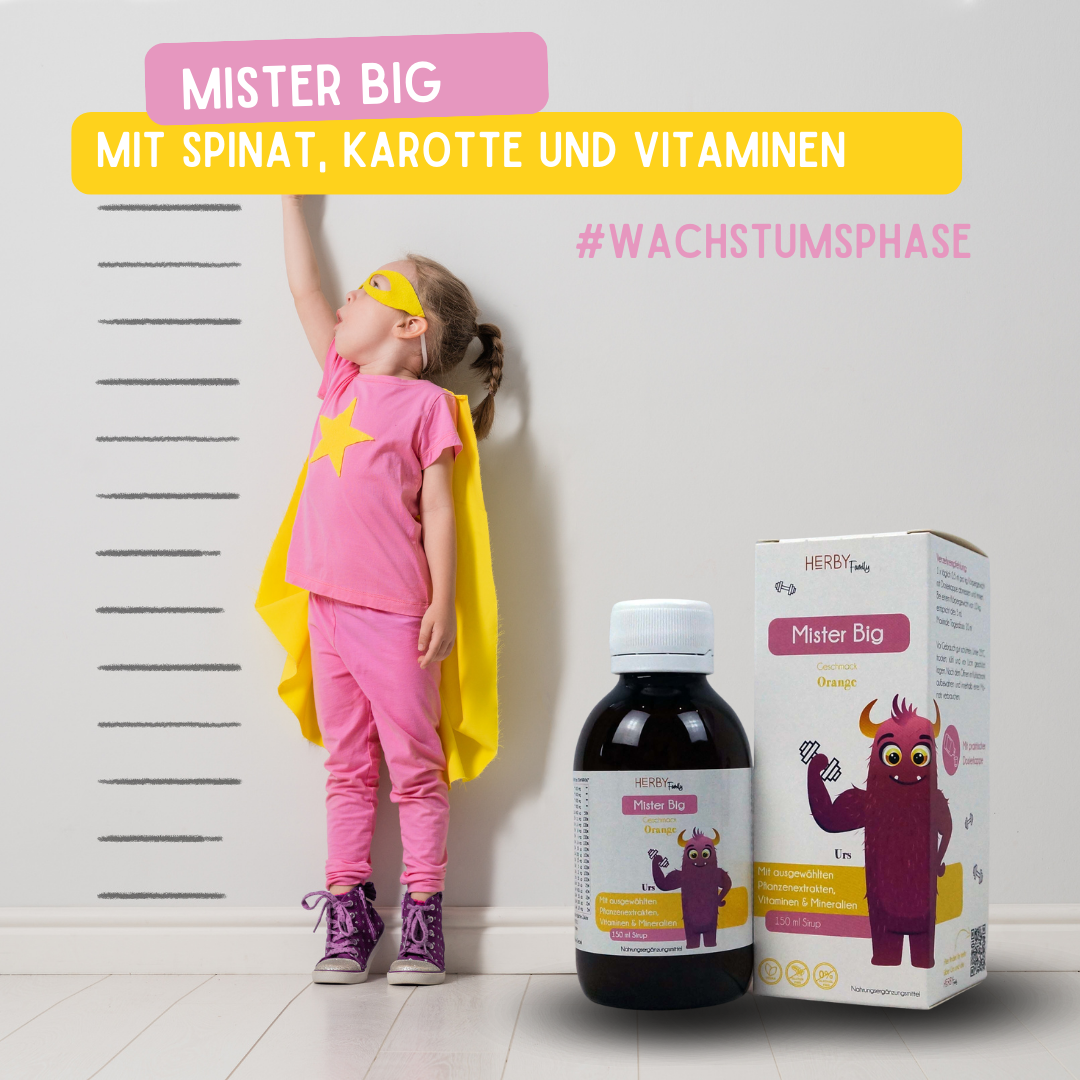 Mister Big für Kinder in der Wachstumsphase mit Vitaminen und Mineralstoffen - Instagram Beitrag 