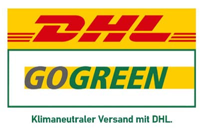 DHL GoGreen - Klimaneutraler Versand mit DHL Logo