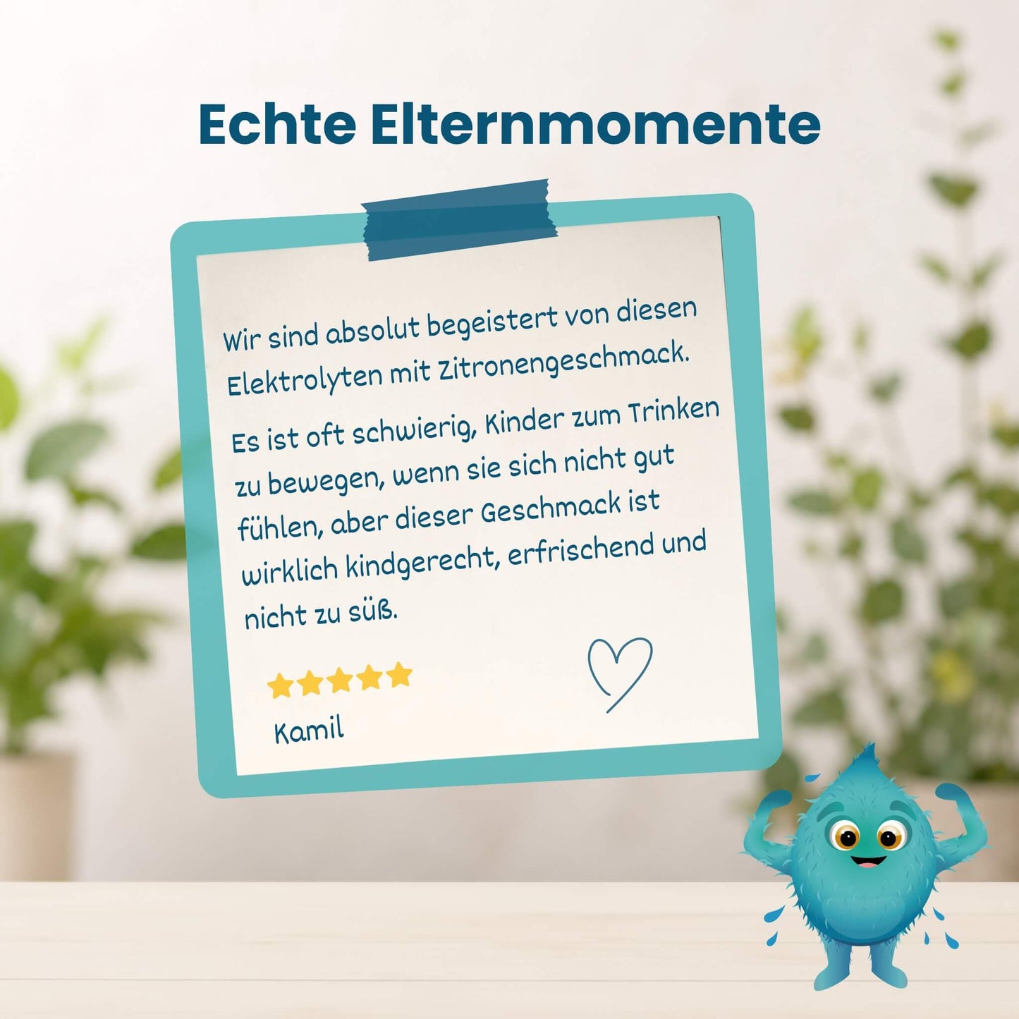 Kundenbewertung zu HERBY Family Elektrolyte mit Zitronengeschmack, fünf Sterne
