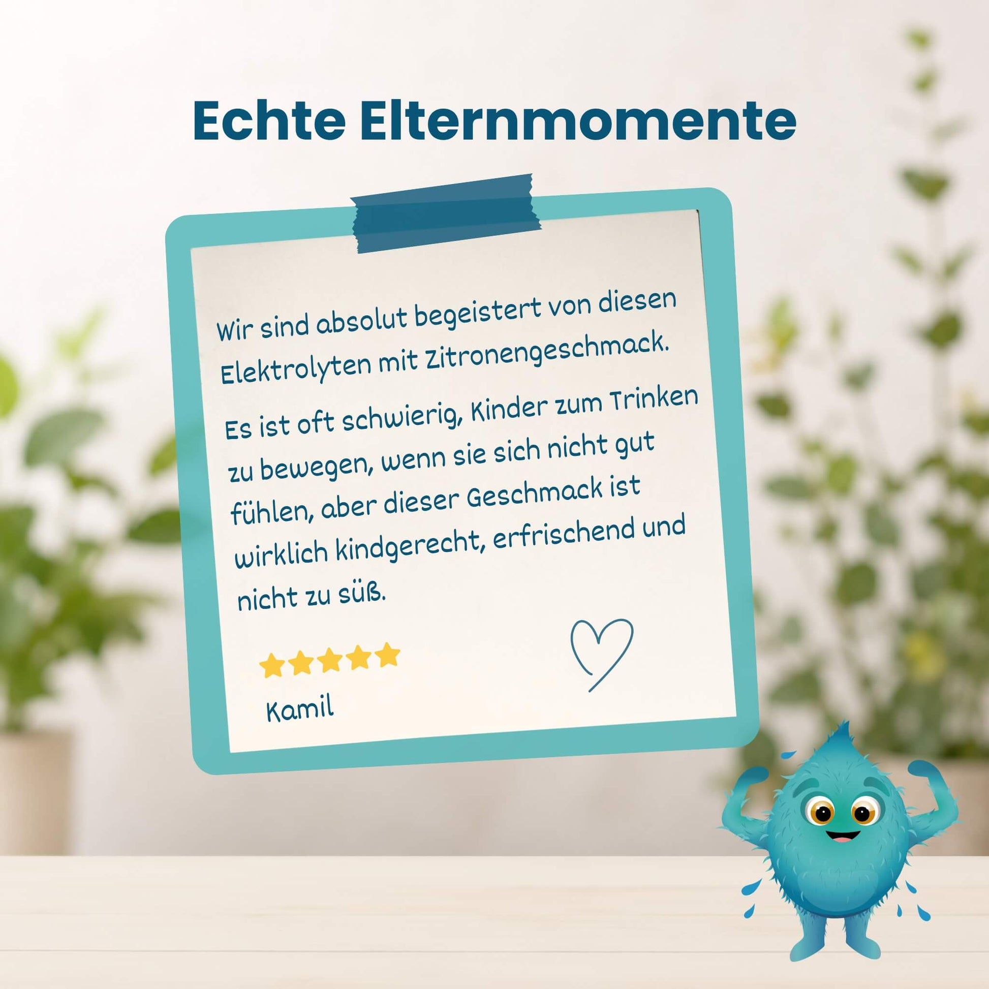 Kundenbewertung zu HERBY Family Elektrolyte mit Zitronengeschmack, fünf Sterne