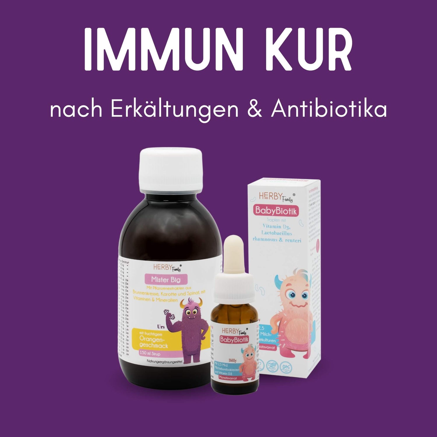 Immun Kur - Set von Herby Family nach Erkältung oder auch Antibiotikaeinnahme