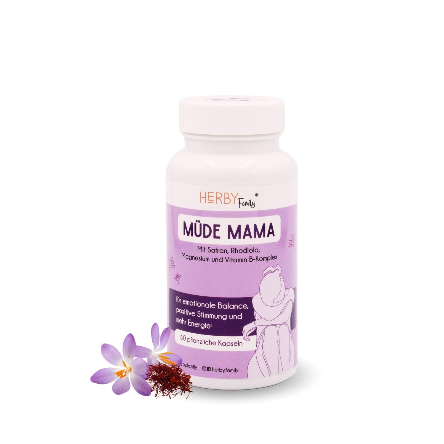 Müde Mama Kapseln Dose mit 60 Kapseln Inhalt